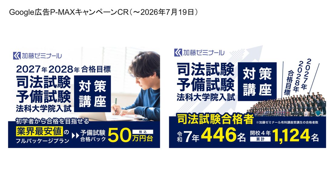 Google P-MAX バナー（価格＋実績）